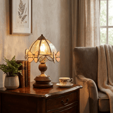 Talia Linden Glass Table Lamp, detail view 3