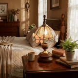 Talia Linden Glass Table Lamp, detail view 4