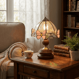 Talia Linden Glass Table Lamp, detail view 5