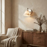 Vale Shade Alabaster Wall Light, detail view 2