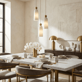 Vera Bloom Alabaster Pendant Light, detail view 4