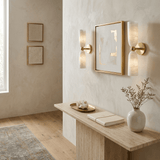 Vesper Oak Alabaster Wall Light, detail view 10