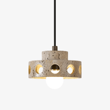 Zella Linden Travertine Pendant Light by Maison Velume