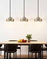 Zella Linden Travertine Pendant Light, detail view 2