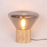 Thea Oak Glass Table Lamp, detail view 23