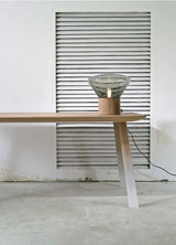 Thea Oak Glass Table Lamp, detail view 10