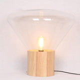 Thea Oak Glass Table Lamp, detail view 15