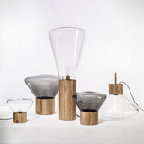 Thea Oak Glass Table Lamp, detail view 22