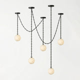 Flora Linden Alabaster Chandelier, detail view 16