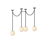 Flora Linden Alabaster Chandelier, detail view 8