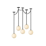 Flora Linden Alabaster Chandelier, detail view 10