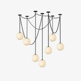 Flora Linden Alabaster Chandelier, detail view 11