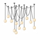 Flora Linden Alabaster Chandelier, detail view 13