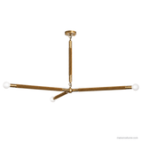 Nella Reed Leather Chandelier, Style B, 62.2-inch diameter white-background hero