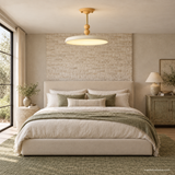 Oriel Nest Metal Ceiling Light, B19 Nature bedroom wide