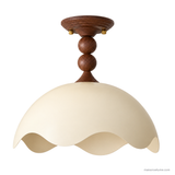 Oriel Nest Metal Ceiling Light, A17 Walnut unlit