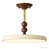 Oriel Nest Metal Ceiling Light, B15 Walnut lit hero
