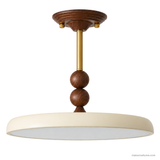 Oriel Nest Metal Ceiling Light, B15 Walnut unlit