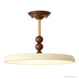Oriel Nest Metal Ceiling Light, B19 Walnut lit hero