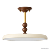 Oriel Nest Metal Ceiling Light, B19 Walnut unlit