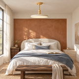 Oriel Nest Metal Ceiling Light, B15 Nature bedroom wide