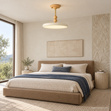 Oriel Nest Metal Ceiling Light, B15 Nature bedroom angle