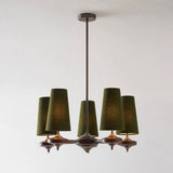 Faron Flint Wood Chandelier, detail view 13