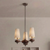 Faron Flint Wood Chandelier, detail view 12