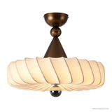 Sable Pearl Ceiling Light, 16.9-inch height, bronze and white, product view
